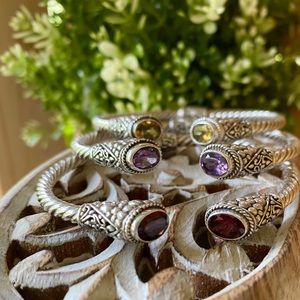 925 Hinged Sterling Silver Bali Bracelet